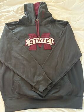 Stadium Athletics Mississippi State Bulldogs Charcoal Gray Pullover Hoodie